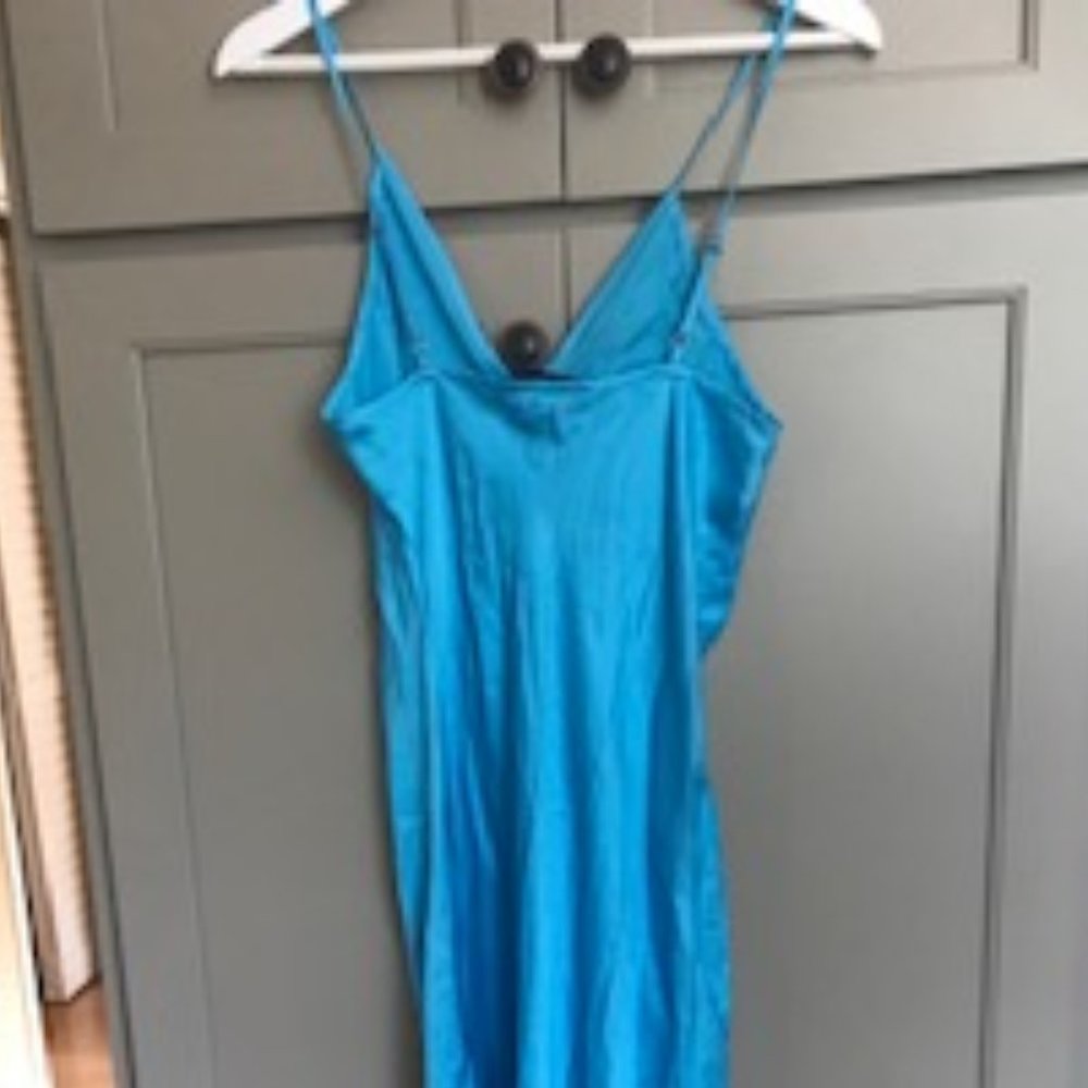 NWT Ellor Button Down Blue Aquarius Maxi Dress - Picture 7 of 9
